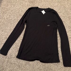 Women's Black Long Sleeve Top